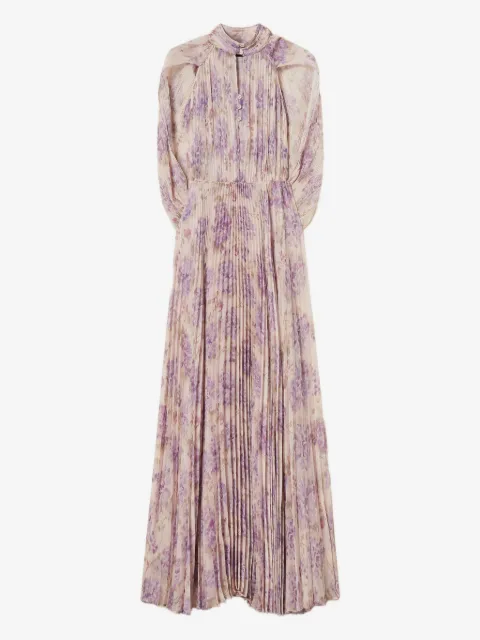 TWINSET pleated floral-print maxi dress