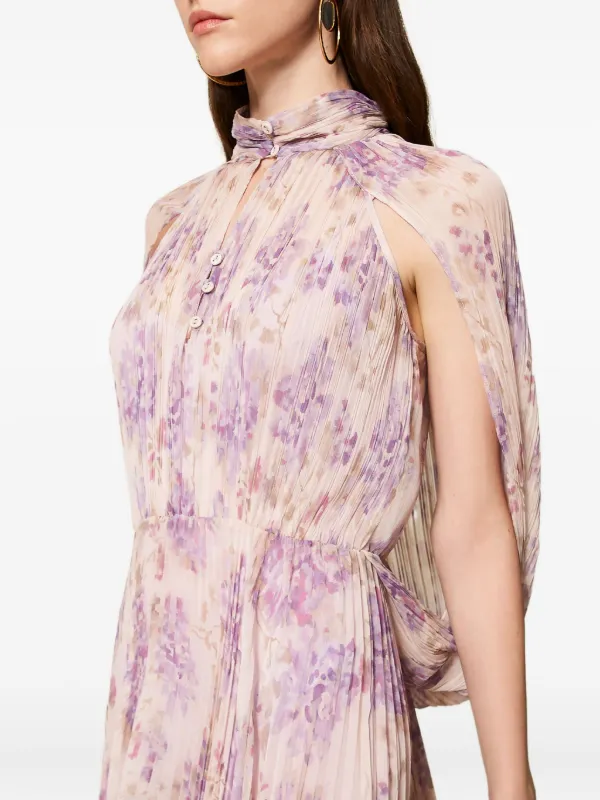 エステラケー　Floral Print Pleated Maxi Dress TWINSET Pleated floral-print Maxi Dress | Neutrals | FARFETCH
