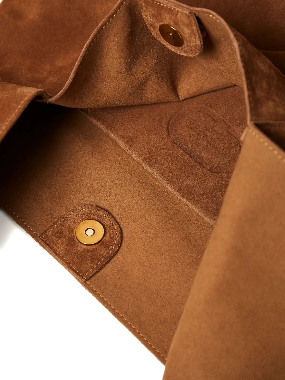 TWINSET Suède shopper Bruin