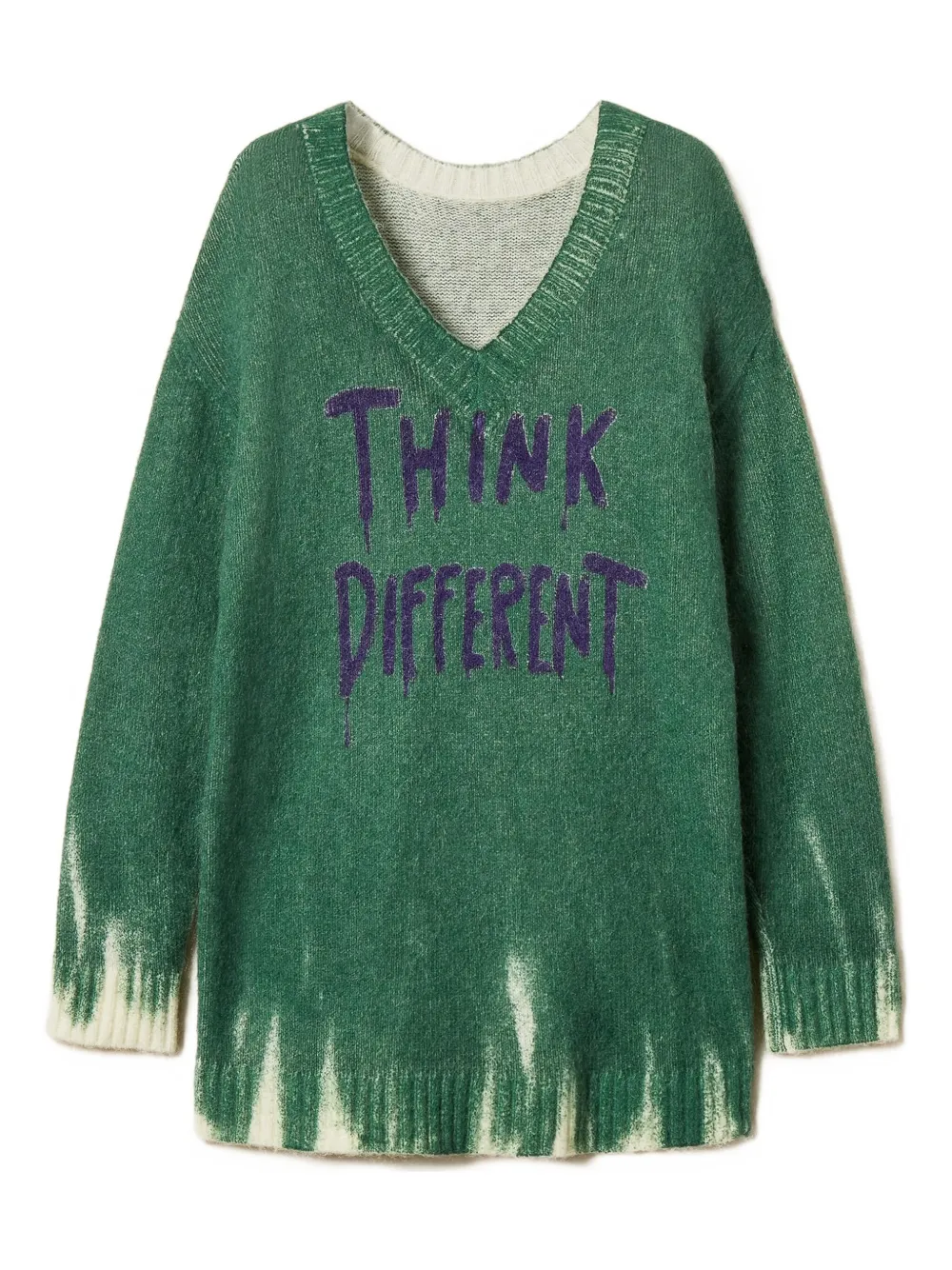 TWINSET Maglione con scollo a V - Verde