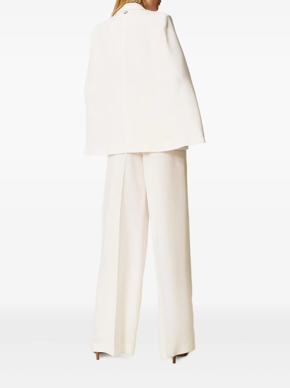 TWINSET Crêpe blazer met cape Beige