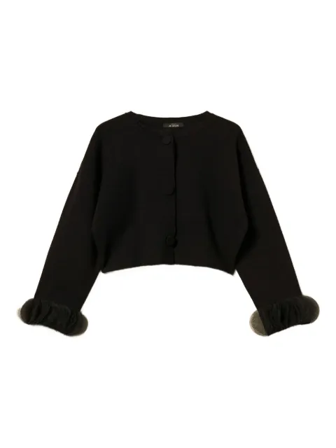TWINSET organza-cuff knit jacket