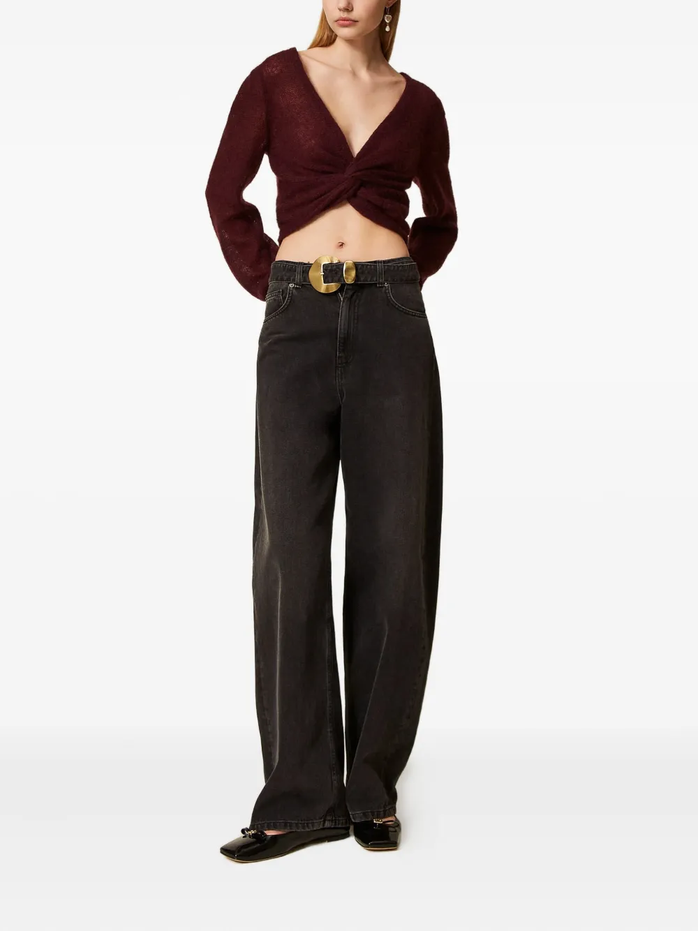 TWINSET Jeans met gespsluiting - Zwart