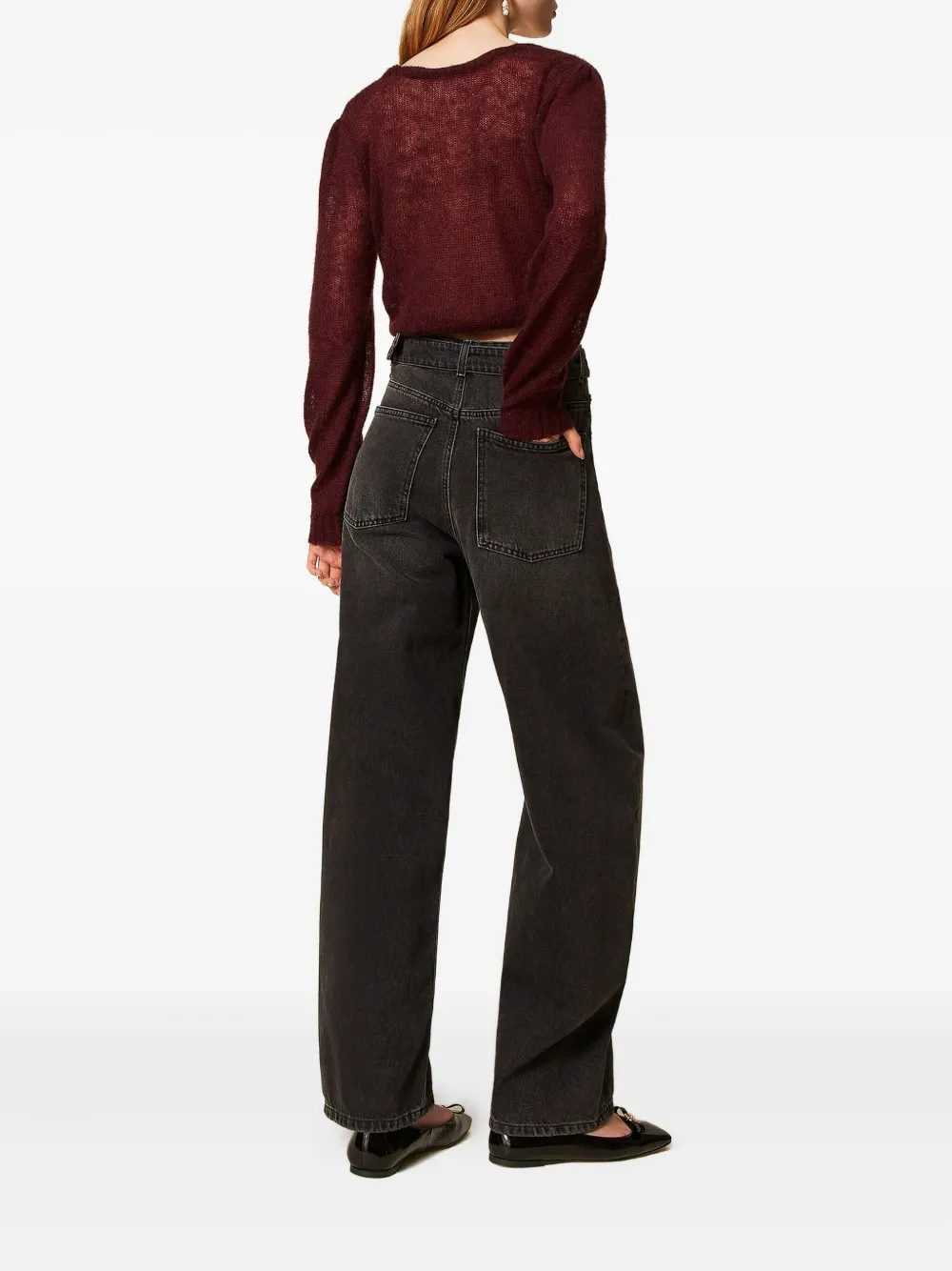 TWINSET Jeans met gespsluiting Zwart