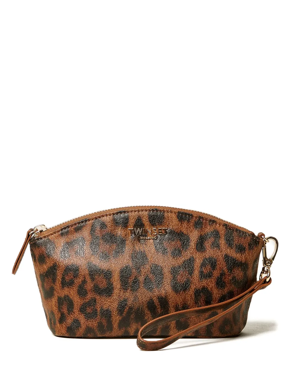 TWINSET leopard-print zip-top purse | Brown | Image 1