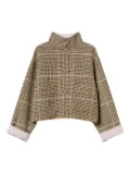 TWINSET reversible checked jacket - Brown