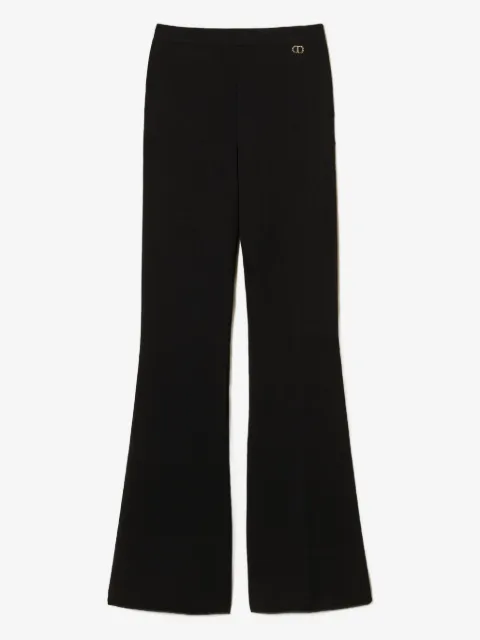 TWINSET flared logo-detail trousers