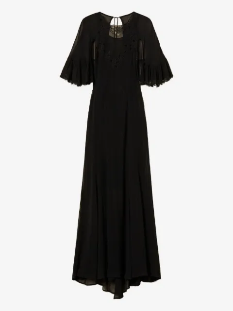 TWINSET embroidered georgette maxi dress