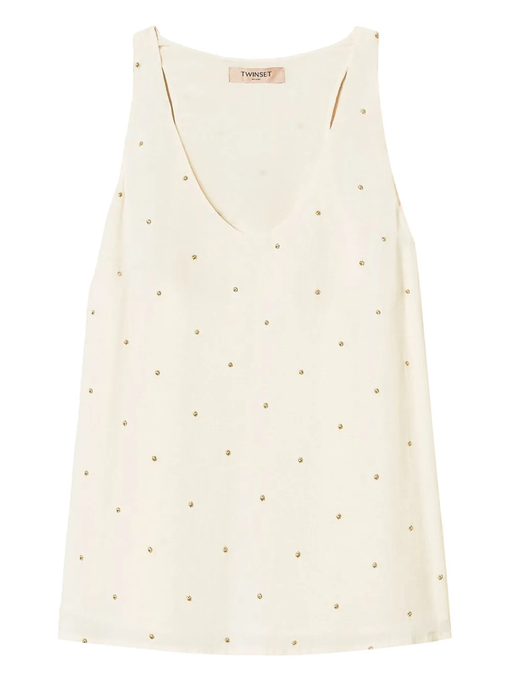 Twinset Embellished Tank Top In Neutral