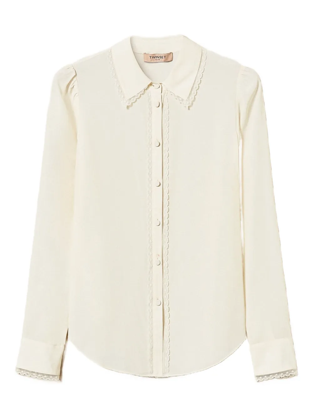 Twinset Crepe De Chine Shirt In Neutral