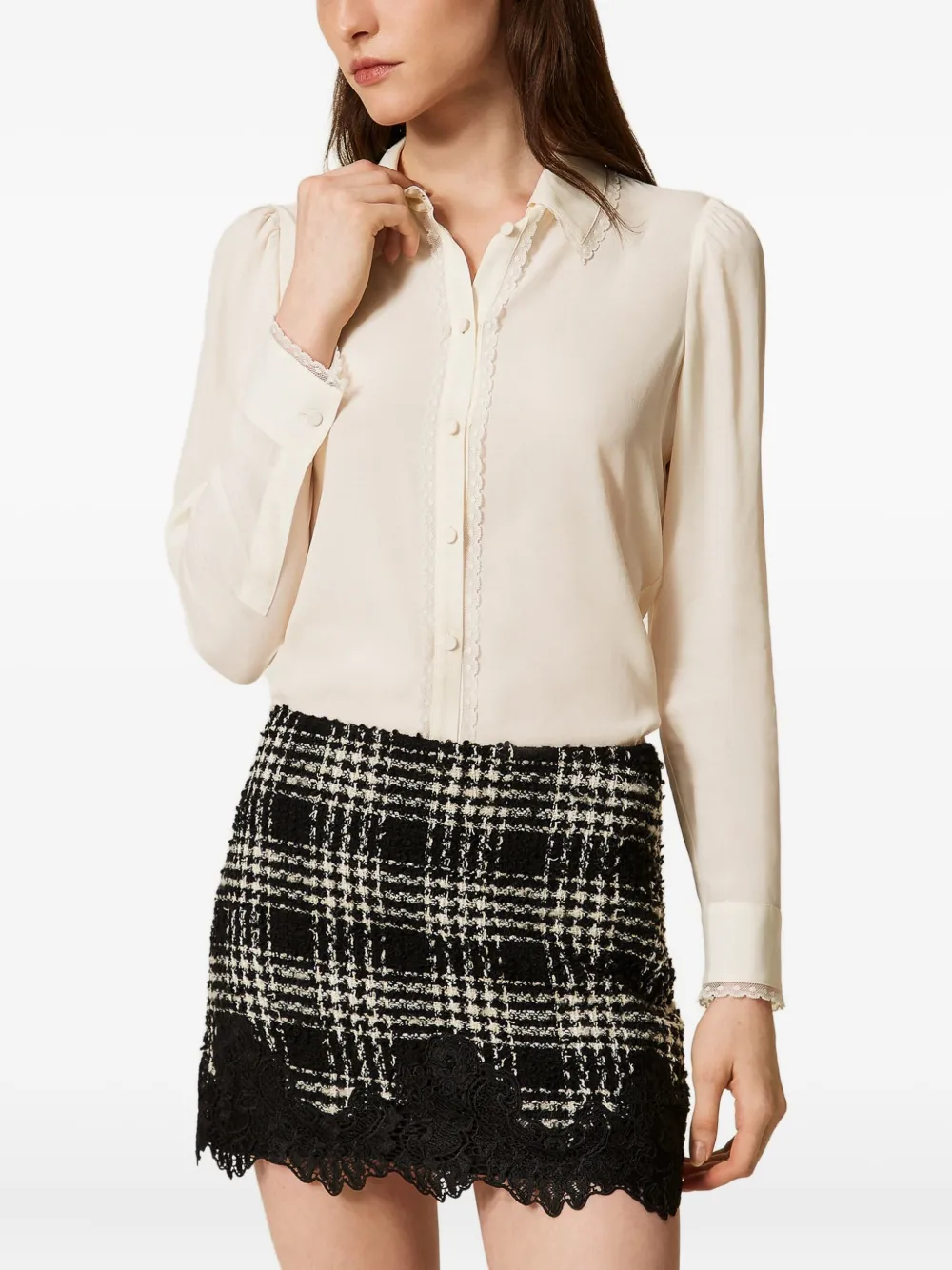 TWINSET Crêpe de chine blouse - Wit