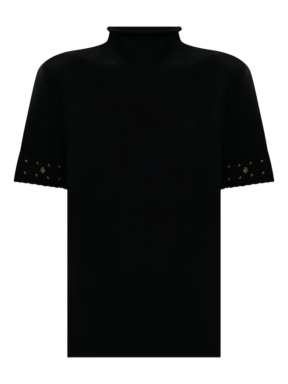 TWINSET mock-neck embellished T-shirt | Black | Image 1
