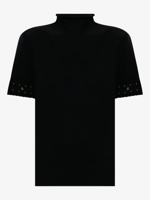 TWINSET mock-neck embellished T-shirt