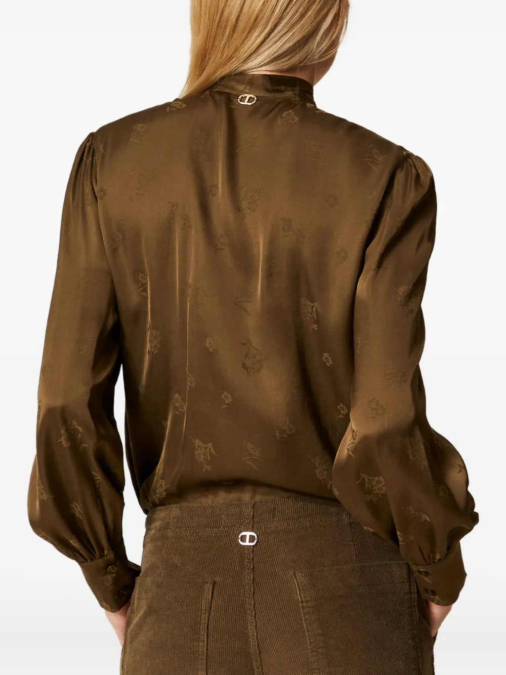 TWINSET Blouse met bloemen-jacquard Groen