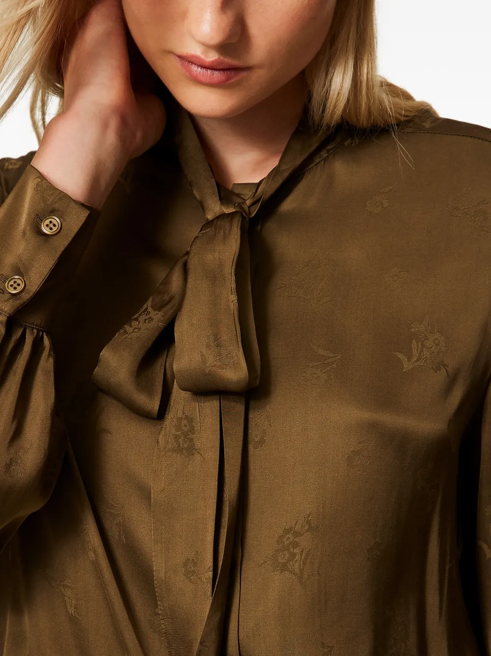 TWINSET Blouse met bloemen-jacquard Groen