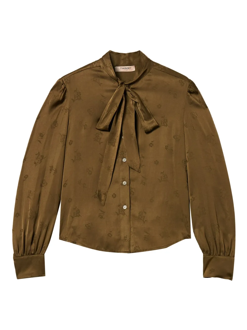 TWINSET floral-jacquard shirt | Green | Image 1