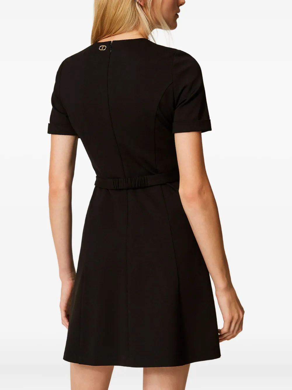 TWINSET Ovalen jurk met T-gesp Zwart