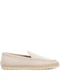 Tod's leather rope-trimmed-sole loafers - Neutrals