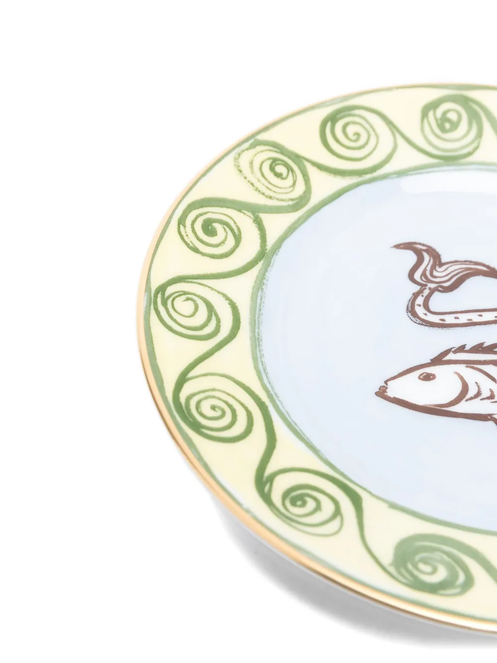 Ginori 1735 Fish-motif Porcelain Plates (set Of Two) In Multi