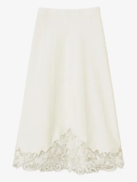 TWINSET midi lace-trimmed skirt
