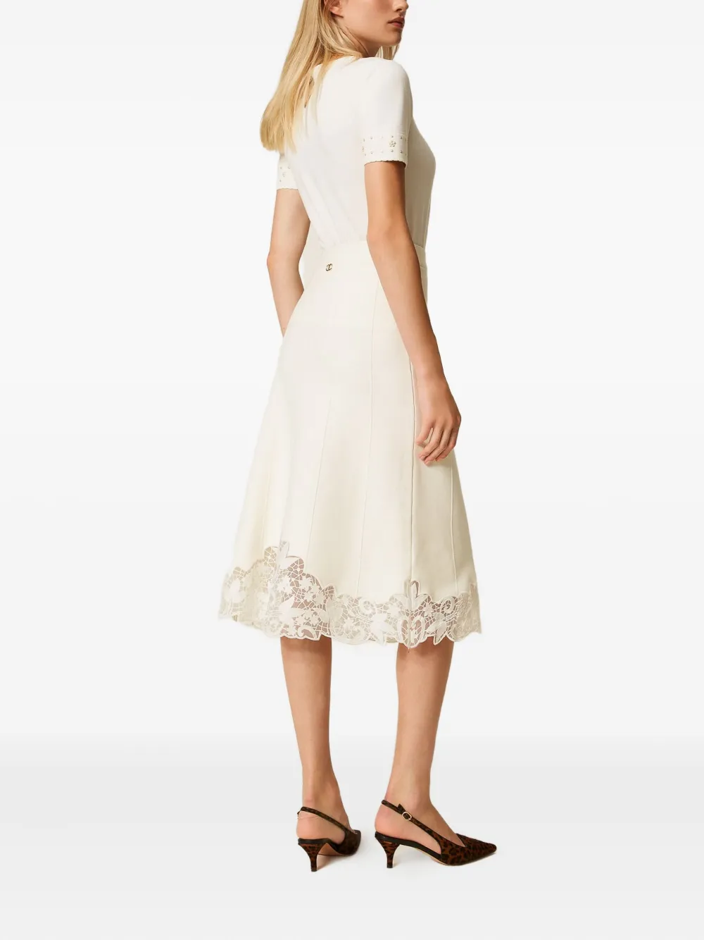 Twinset Tailored Collection Of Skirts With Feminine Silhouettes In White