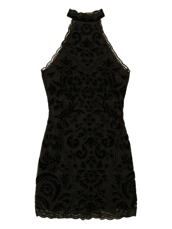 sachin and babi light blue dress Embroidered Halter Mini Dress Navy / Xs main image 0