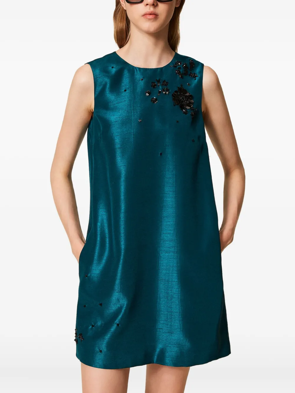 TWINSET Verfraaide mini-jurk - Blauw