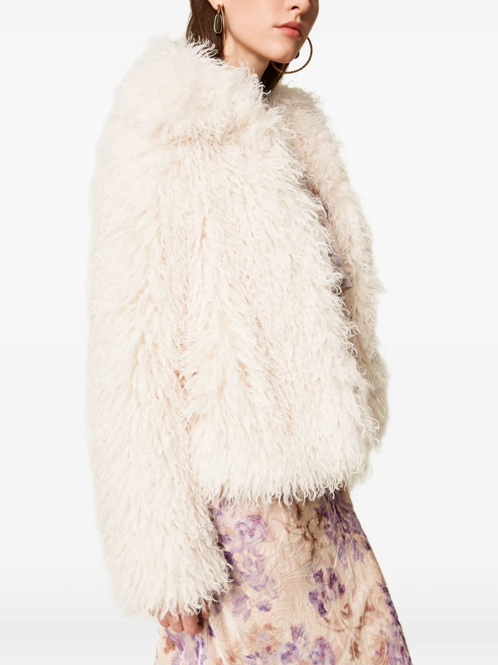 Twinset Faux-fur Jacket In White