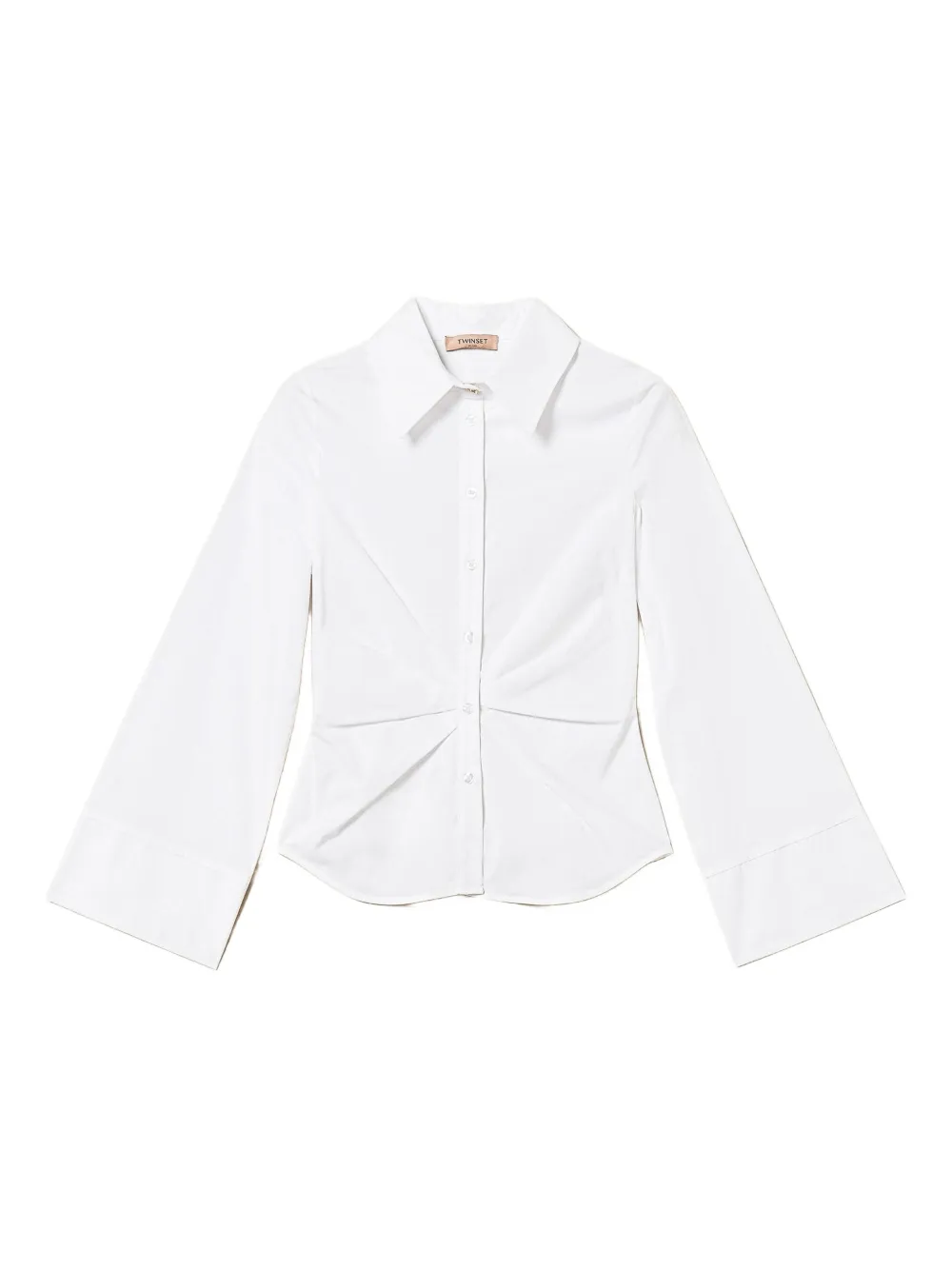 Twinset Draped Button-down Shirt In White