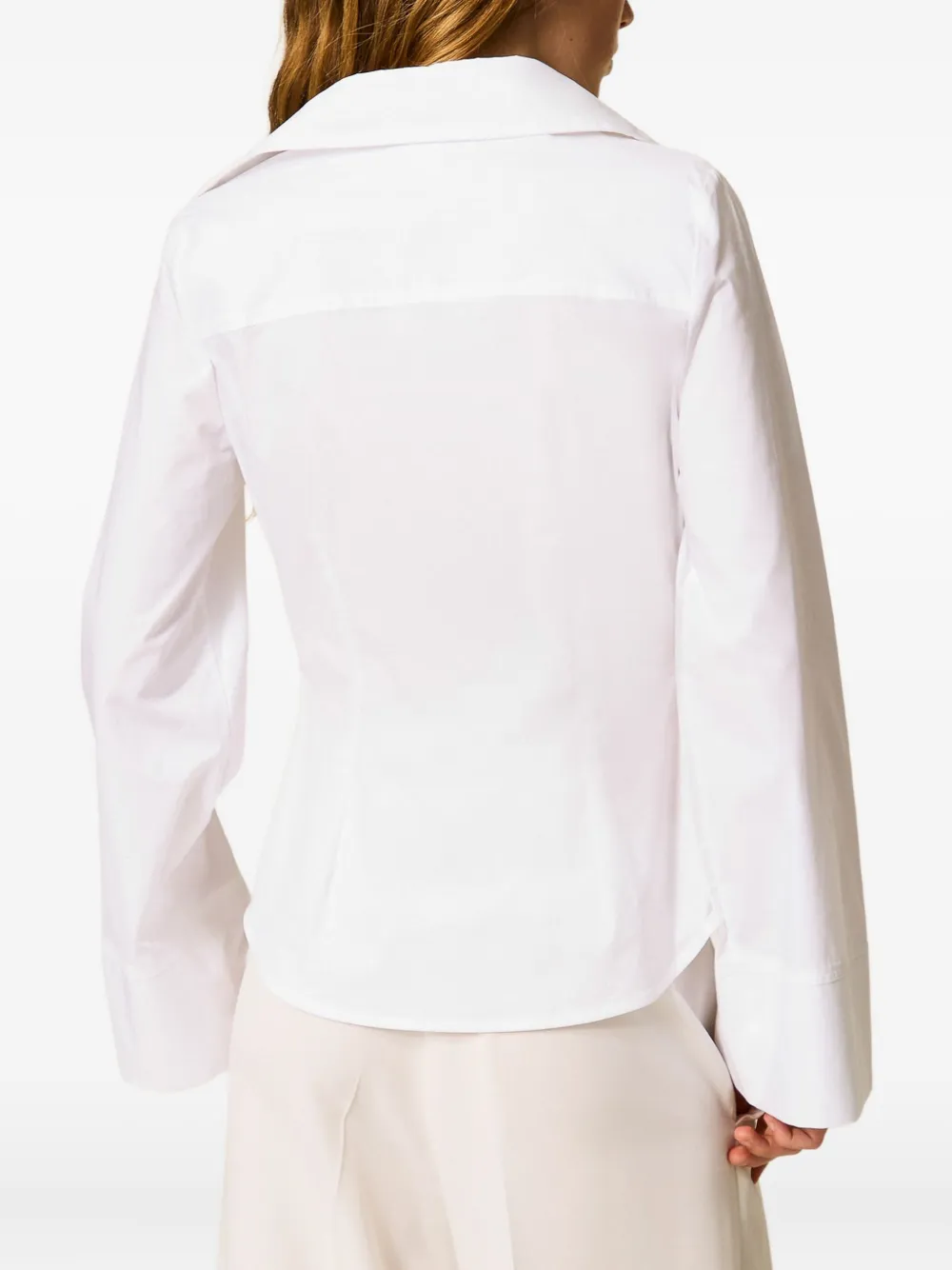 TWINSET Gedrapeerde blouse met knopen Wit