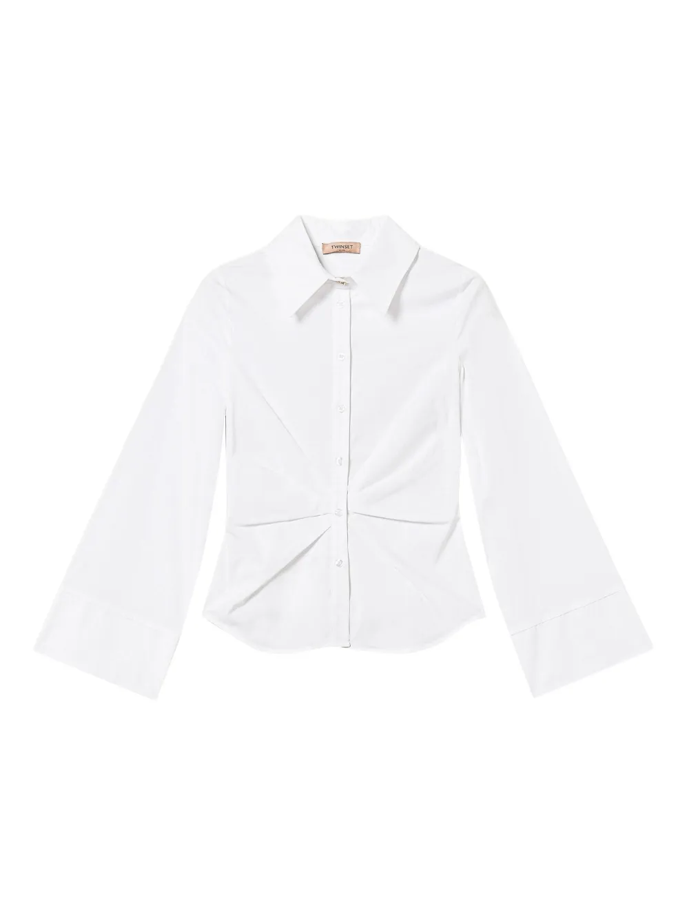 TWINSET Gedrapeerde blouse met knopen Wit
