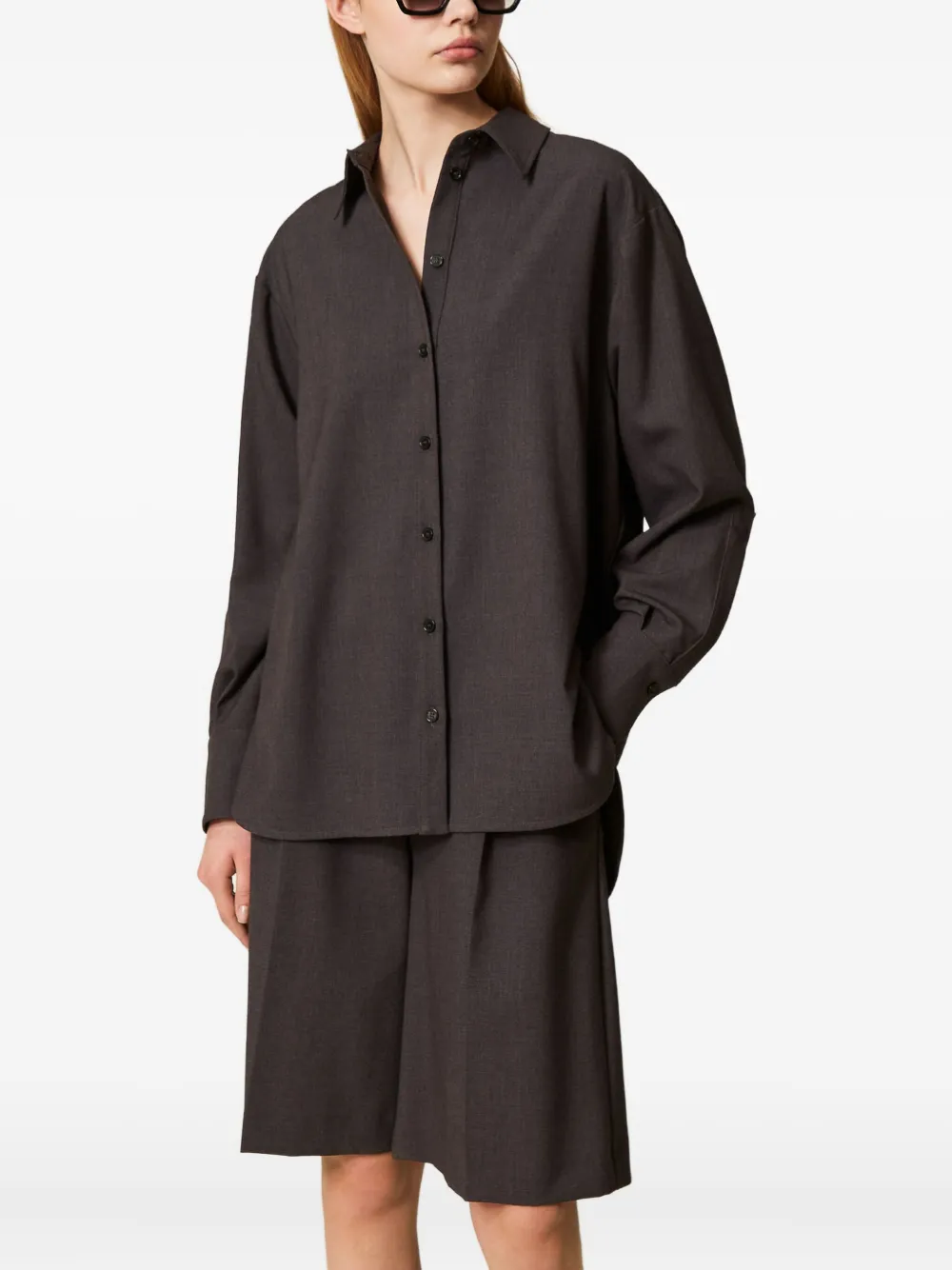Twinset Button-down Shirt In Gray