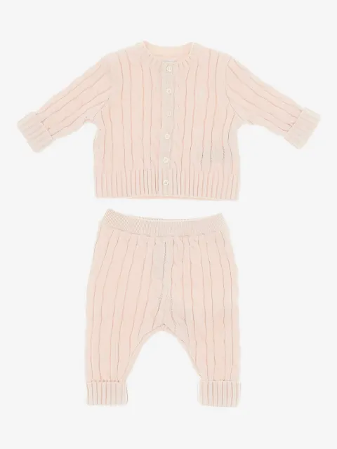 POLO RALPH LAUREN KIDS set de dos piezas en tejido de ochos