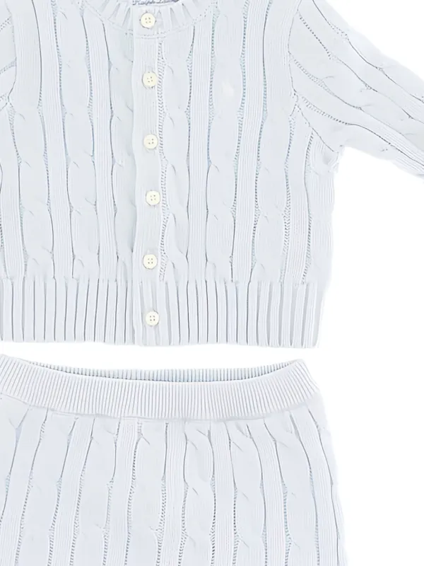 POLO RALPH LAUREN KIDS ケーブルニット セット | ブルー | FARFETCH JP