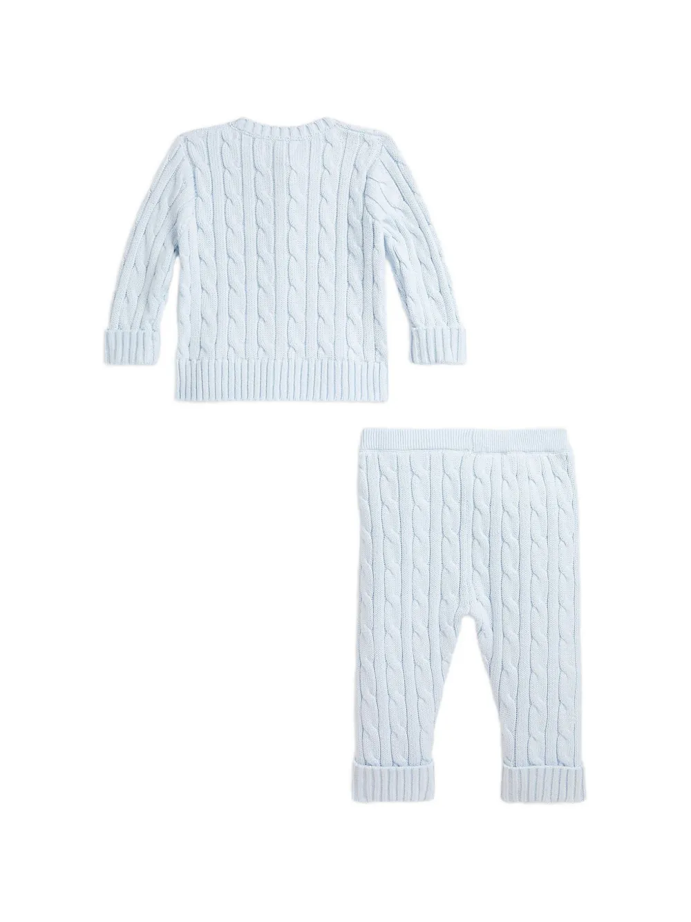 POLO RALPH LAUREN KIDS Kabelgebreid vest en broek Blauw