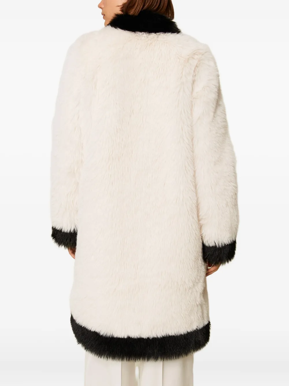 TWINSET Jas van imitatiebont Wit