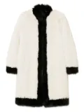 TWINSET two-tone faux-fur coat - White