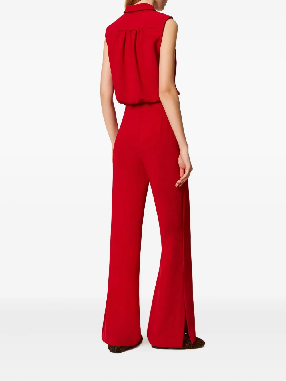 TWINSET Mouwloze jumpsuit Rood