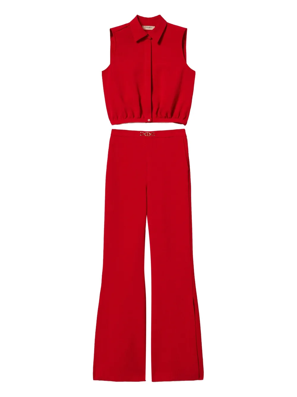 TWINSET Mouwloze jumpsuit Rood