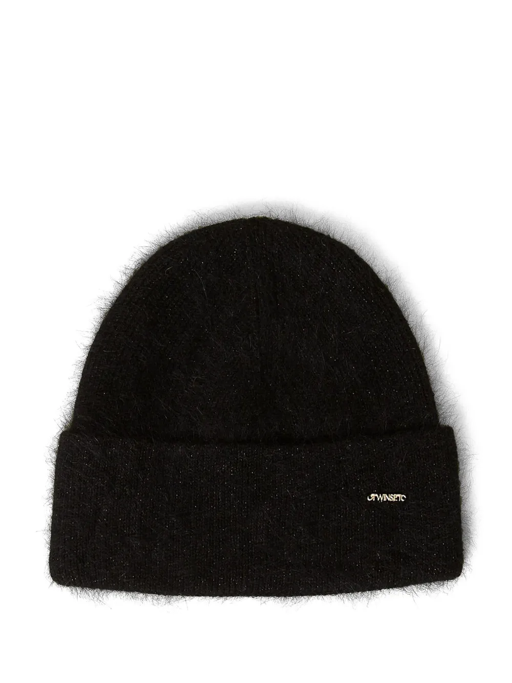 TWINSET logo-plaque beanie | Black | Image 1