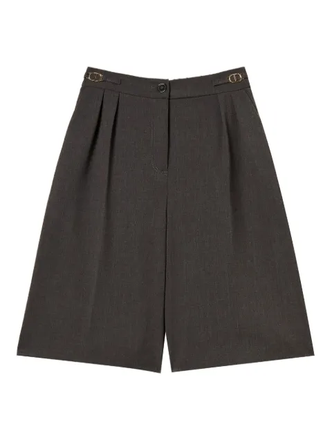 TWINSET pleated-front logo-detail shorts