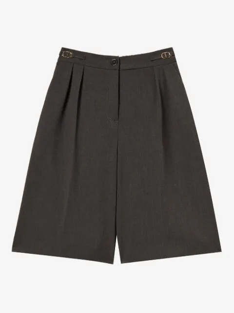 TWINSET pleated-front logo-detail shorts