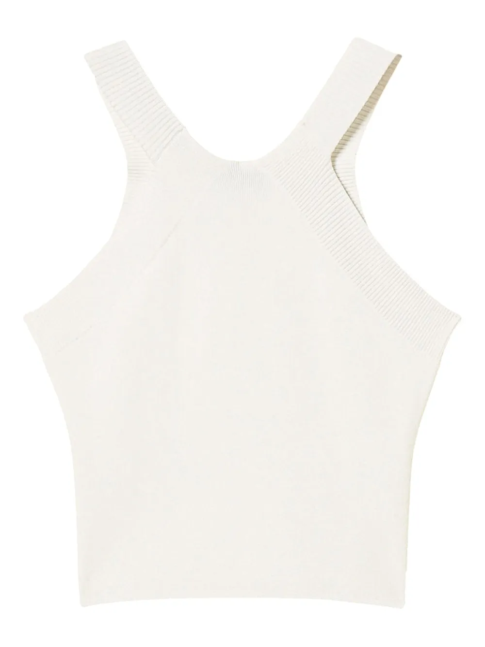 TWINSET Geribbelde top met racerhals Wit