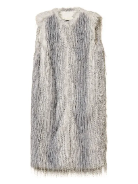 TWINSET sleeveless faux-fur coat