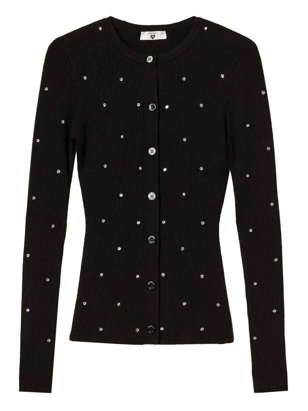 TWINSET Verfraaid vest met knopen Zwart