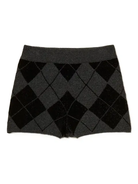 TWINSET diamond-pattern knit shorts