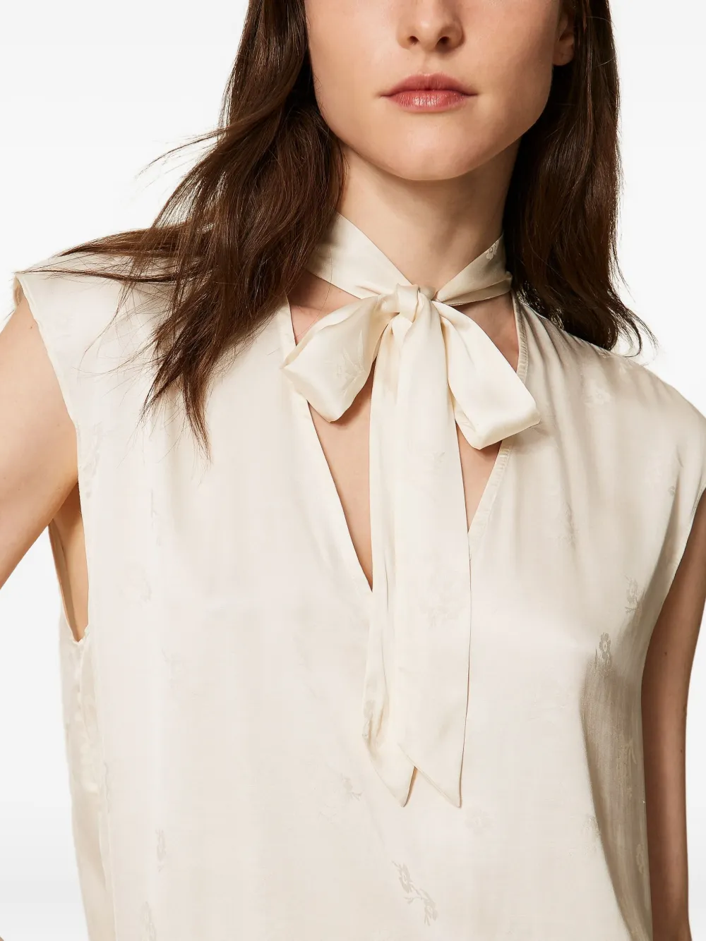 TWINSET Satijnen shirt Beige