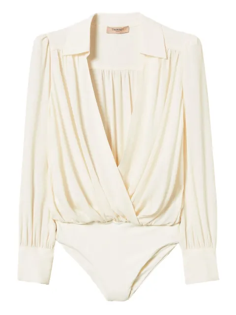 TWINSET Geraffte Bluse in Wickeloptik