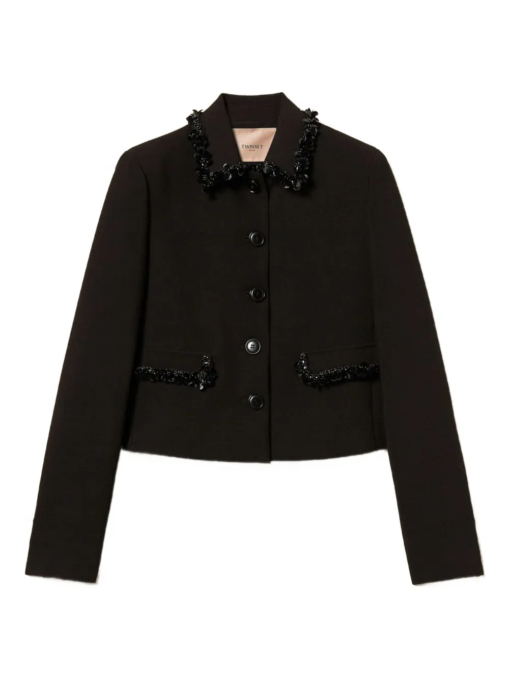 TWINSET embellished long-sleeve blazer | Black | Image 1