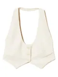 TWINSET halter-neck button waistcoat - White
